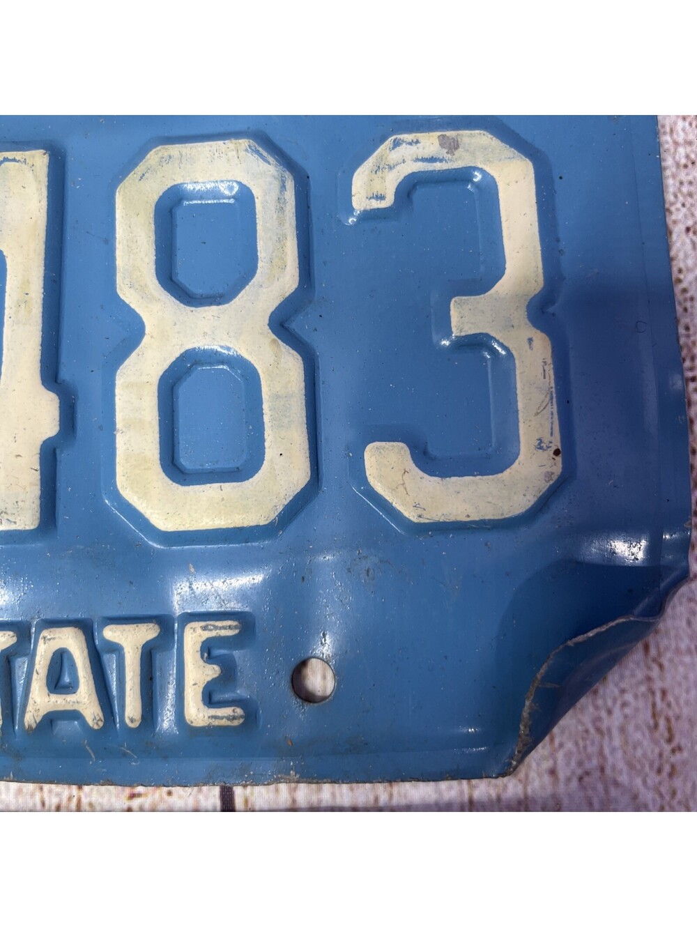 New Jersey Garden State Pair License Plate NJ Expired Blue Vintage 80s - Picture 2 of 3